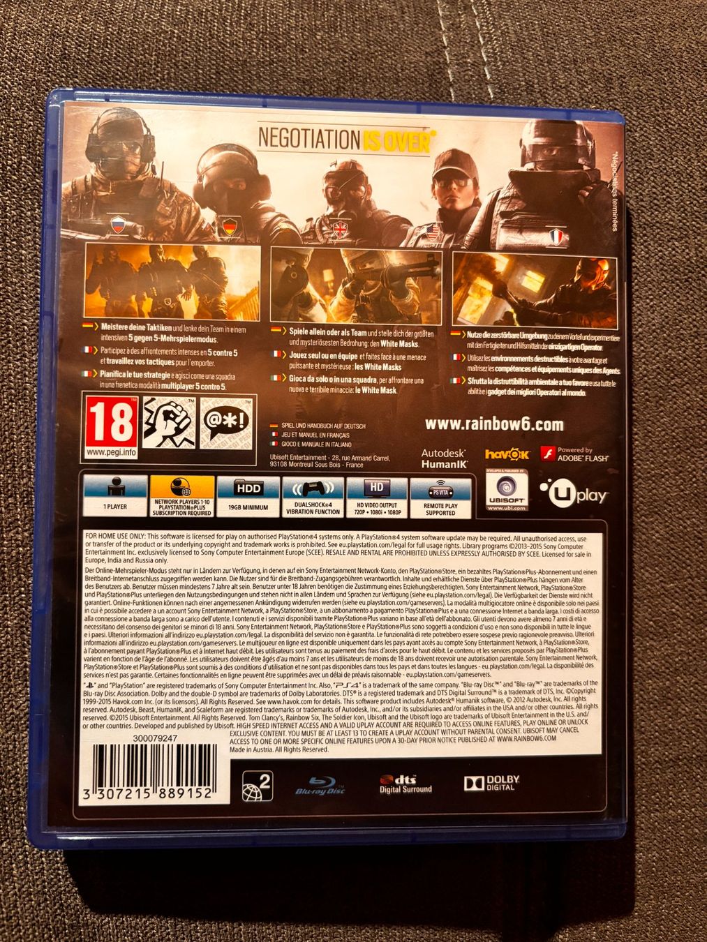 Spiele: PS4 Spiel Tom Clancys Rainbow Six Siege – Neu (gemäss Beschreibung) aus St. Niklaus VS von np8_lsg2 2
