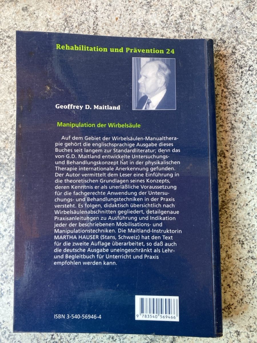 Libri: Maitland, Manipulation der Wirbelsäule – Usato da thun venduto da Natsteffen 1