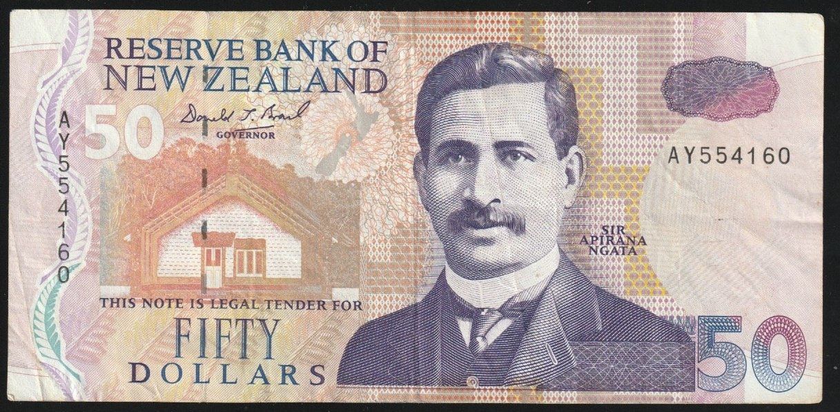 Banconote: Neuseeland 50 Dollars 1992 – Usato da Brugg AG venduto da banknoten_muesli