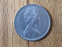 5 New Pence 1968 Elizabeth II England Grossbritannien Münze