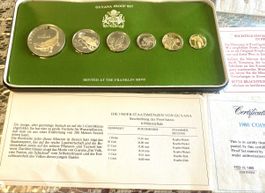 Guyana coin set 1980 proof