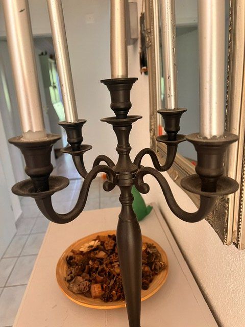 Tische: Marmortisch , Silber-Eule  & Kerzenständer als Trio – Gebraucht aus Walzenhausen von Jana013 9