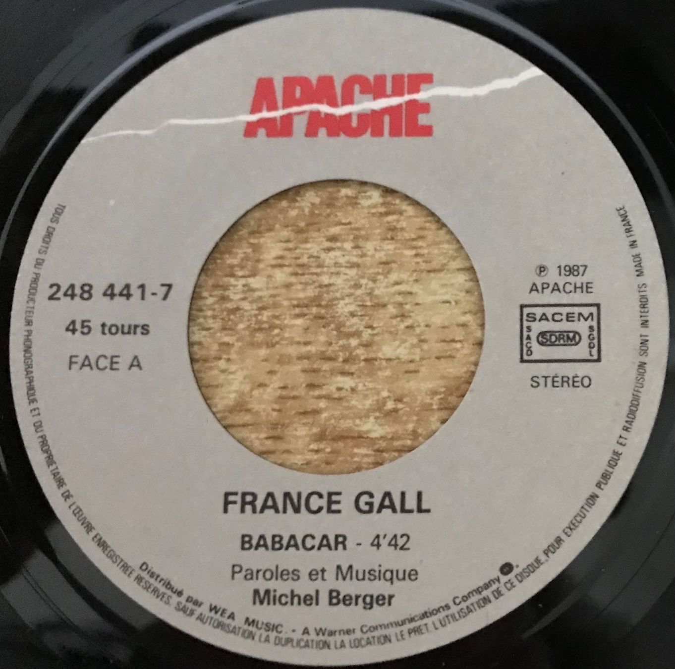 Dischi in vinile: FRANCE GALL - BABACAR – Usato da Bussigny venduto da vinyl-pas-cher 2