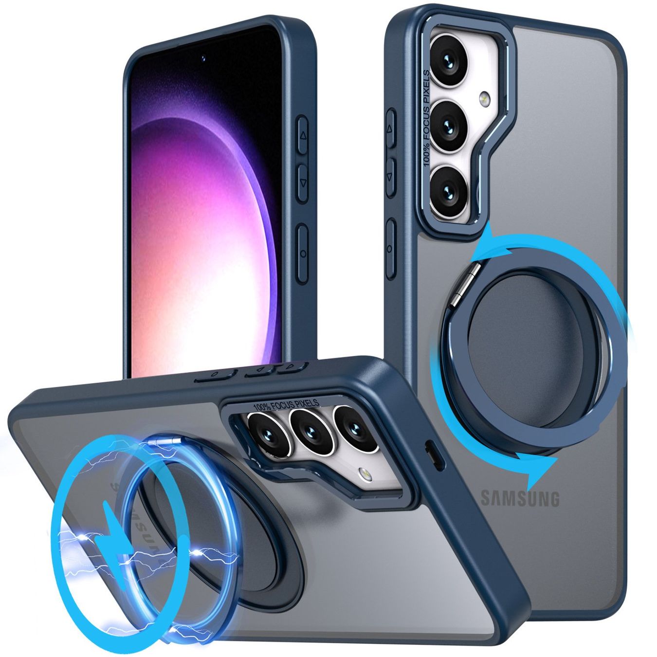 Covers & Schutzfolien: Galaxy S24 - Coque Magnétique support magsafe BLEU – Neu und originalverpackt aus Morges von DigiAC