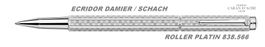 838.566 DAMIER Schach * Ecridor Caran d'Ache * Roller Platin