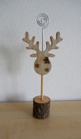 Fotohalter Elch, Holz, 20 cm hoch, neu