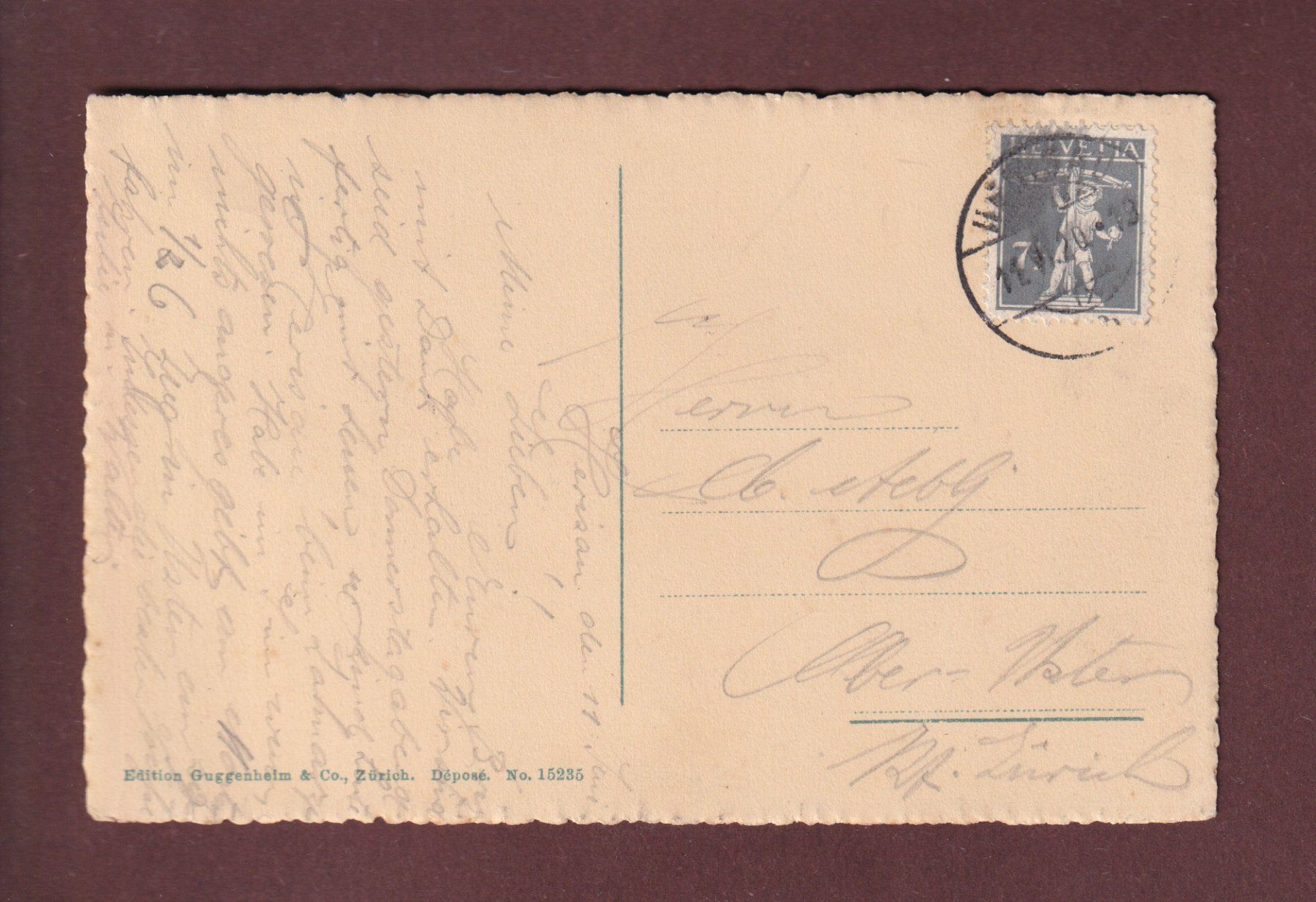 Cartoline postali: ST. GALLEN - Teil mit St. Ottmarkirche - 1920 – Usato da Pully venduto da nicecards 1