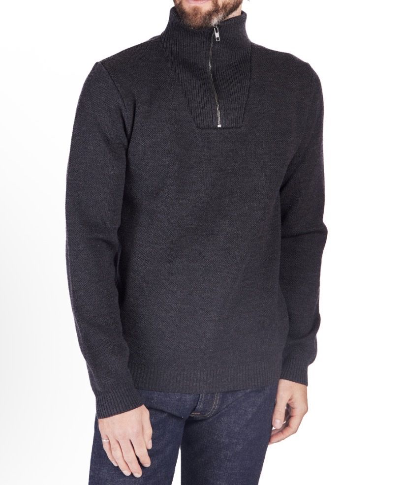 Pullover & Sweatshirts: NITTO - YOURI 1/4 WOOL ZIP PULLOVER SWEATER ANTHRACITE - XL – Neu (gemäss Beschreibung) aus Fehraltorf von Ilgmeischter 1