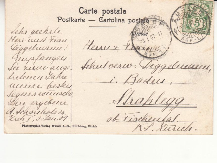 Cartoline postali: Zürich Dolderbahn 1907 – Usato da Bürglen TG venduto da StampGraf 1
