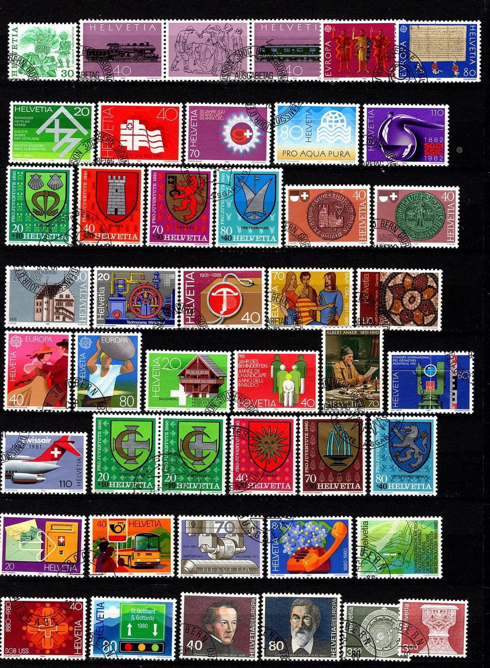 Alle Briefmarken: Sammlung Schweiz (758) – Gebraucht aus Burgdorf von blinky01 4