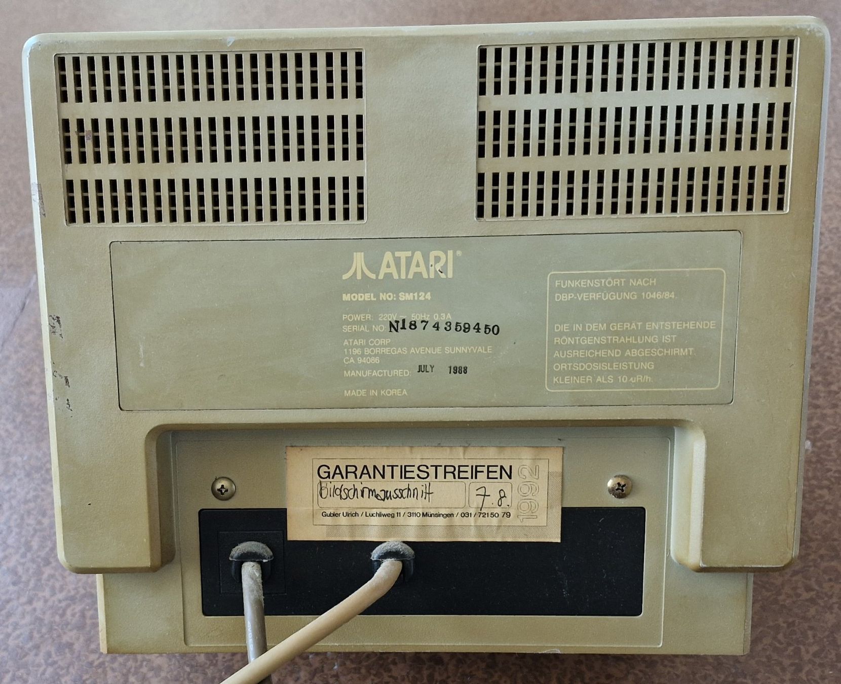 Atari PCs: Steinzeit-Computer ATARI SM-124 (Jg. 1988) – D'occasion à Bern par Mattthias 4