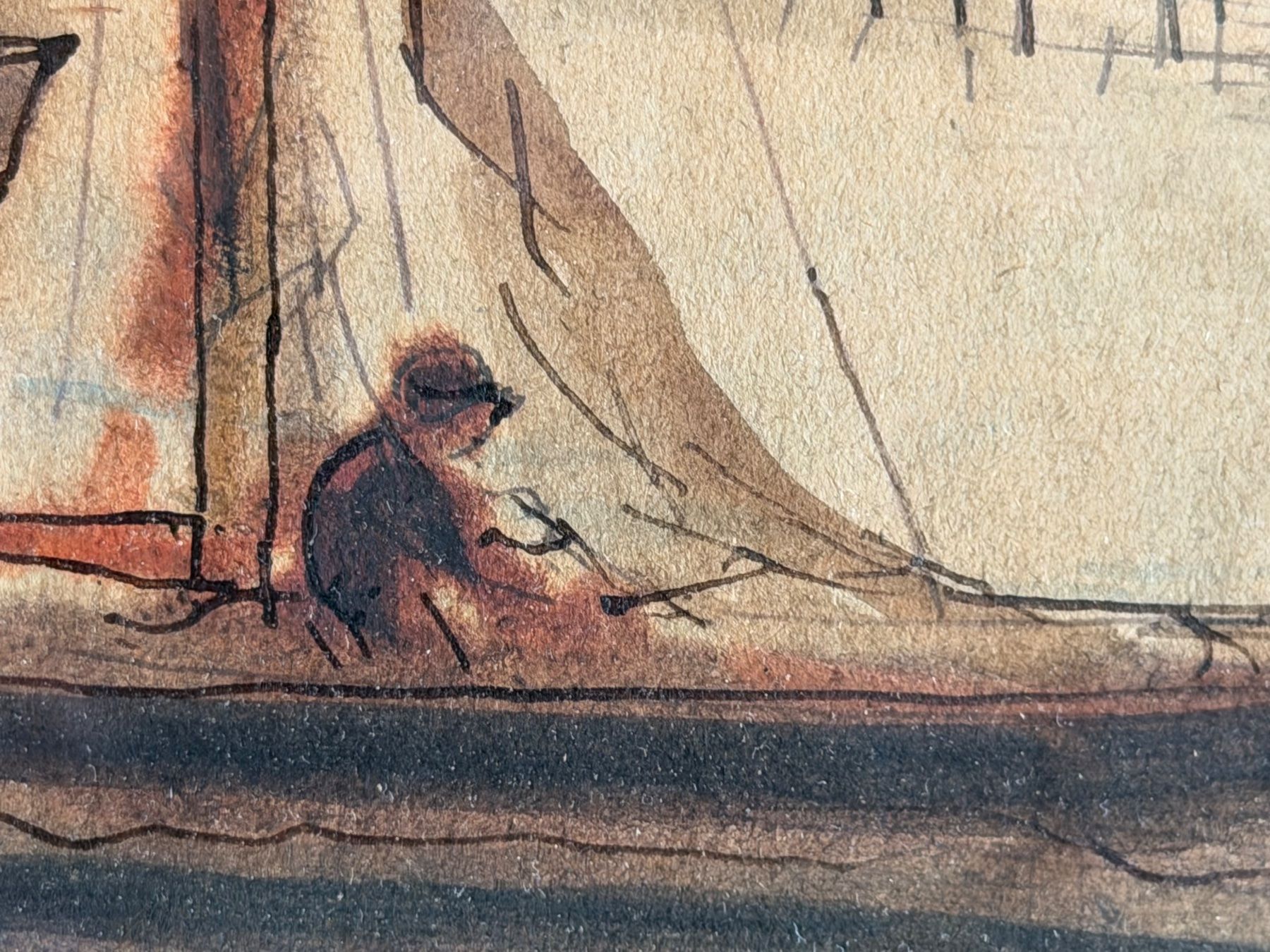 Dipinti: ERNST THOMS - Aquarell "Feldweg nach Warmsen" – Usato da Basel venduto da PAUL_ART 4
