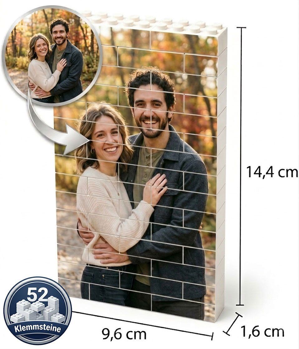 Tutte le decorazioni: Personalisierte Foto-Klemmbausteine Herz oder Rechteck – Nuovo e nell'imballaggio originale da Langenthal venduto da onl_d7l7 8
