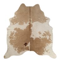 echtes Kuhfell Teppich Beige/White