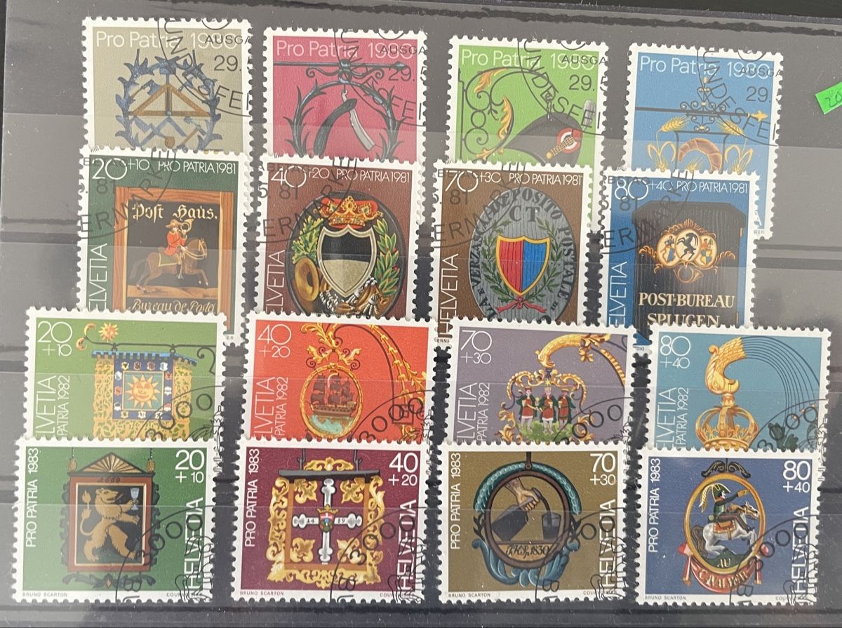 Tutti i francobolli: Lot Pro Patria 1980-83 – Usato da Zug venduto da gip41