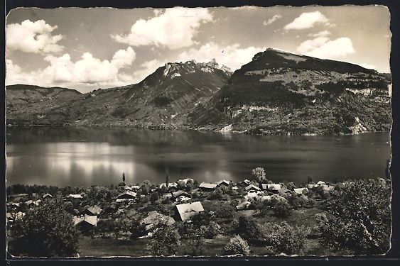Ansichtskarten: Krattigen /Thunersee, Panorama mit Berge – Gebraucht aus Berlin von bartko-reher