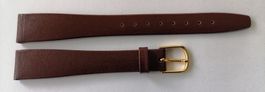 Bracelet en cuir bordeau, souple, montre dame, 14mm