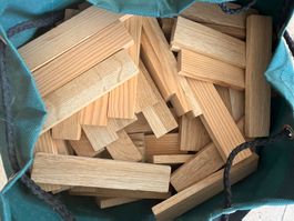 Holzbausteine Kapla mit Beutel guter Zustand