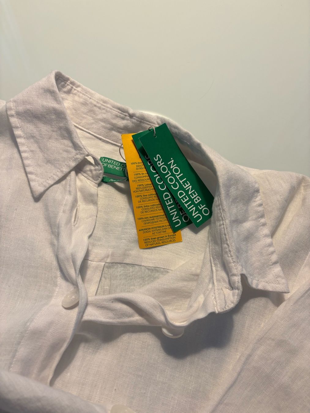 Benetton Camicette: Benetton 100% Leinenbluse – Nuovo e nell'imballaggio originale da Eglisau venduto da SAM240186 4