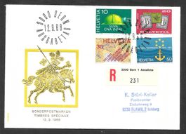 R-FDC Serie 457 - 460 ET Bern 12.9.1968 schön illustriert