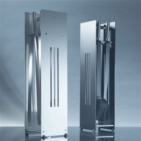 Camini: Kamingarnitur in Aluminium Silber – Nuovo e nell'imballaggio originale da Richterswil venduto da Psaegi0