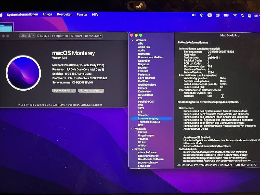 Apple Notebook: MacBook Pro 13 Retina (Early 2015) – Usato da Zürich venduto da head_winzi 1