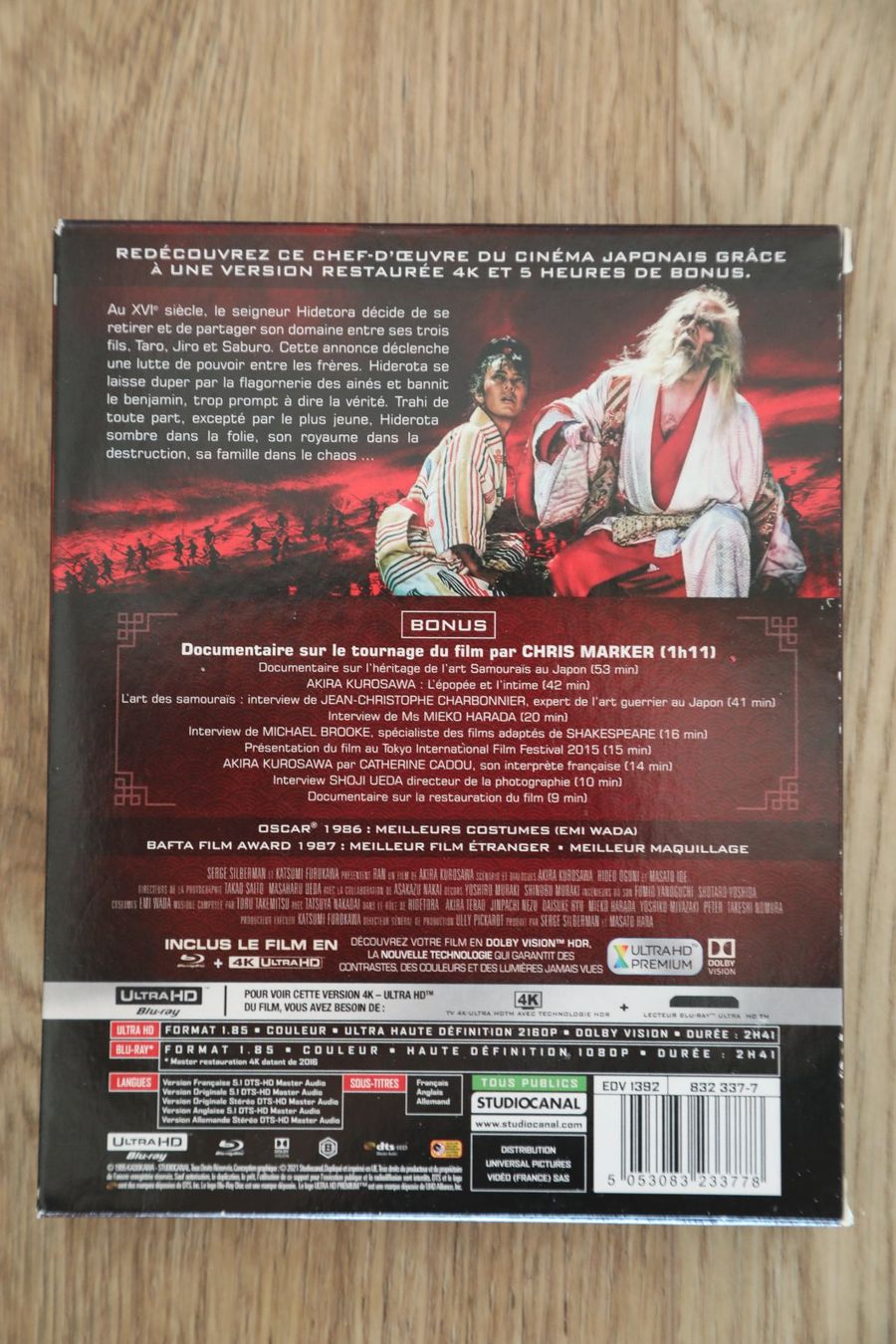 Tous les DVDs: 4K Blu-ray            RAN                Français Anglais – D'occasion à Porrentruy par tupatup 1