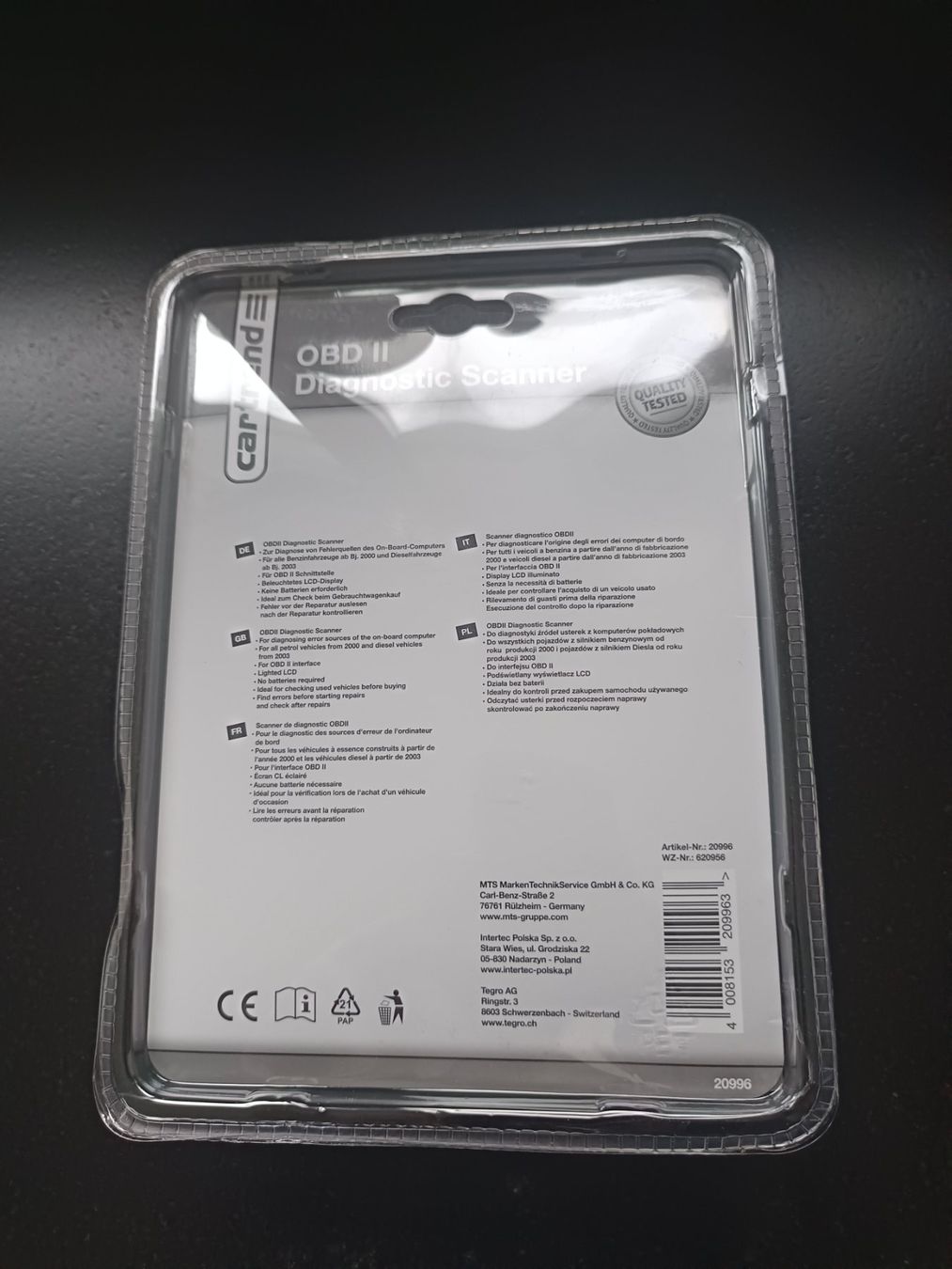 Spine: Neuer OBD Stecker – Nuovo e nell'imballaggio originale da Rüthi (Rheintal) venduto da Balty 2
