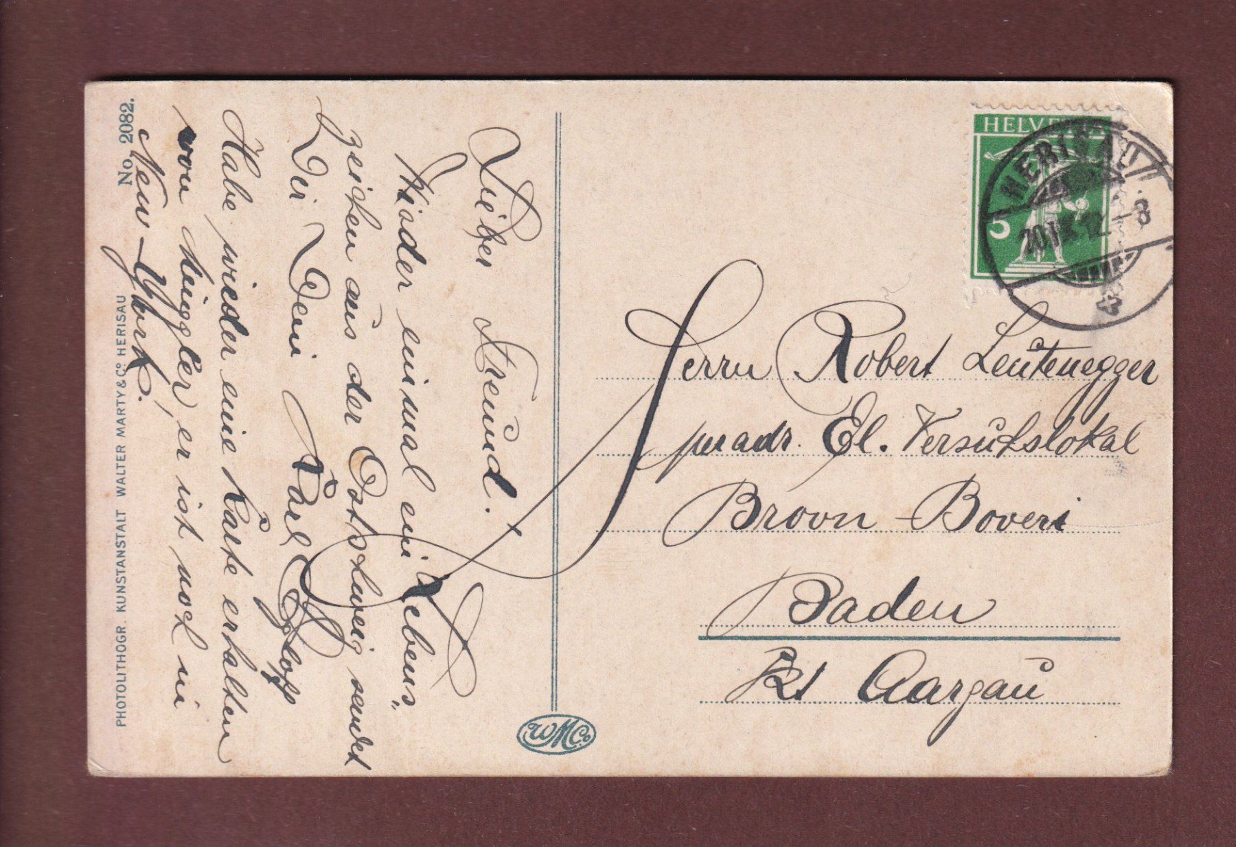 Cartoline postali: WALKETOBELVIADUKT bei Herisau - 1912 // Eckbug // – Usato da Pully venduto da nicecards-shop 1