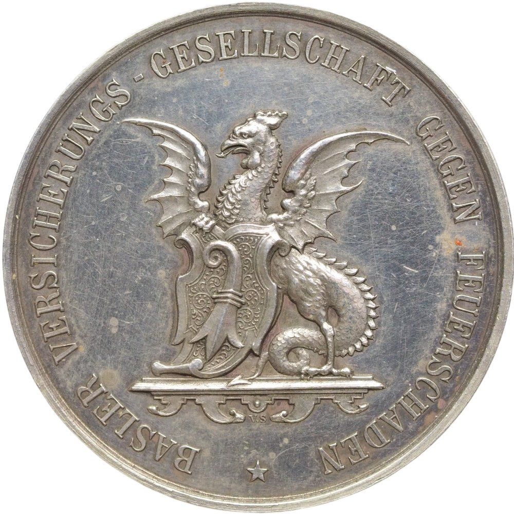 Medaillen: Schweiz Medaille Basler Versicherungs-Gesellschaft – Gebraucht aus Liestal von fibonaccis