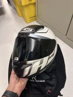 Motorradhelm HJC RPHA 11 Weiss Schwarz Grösse M