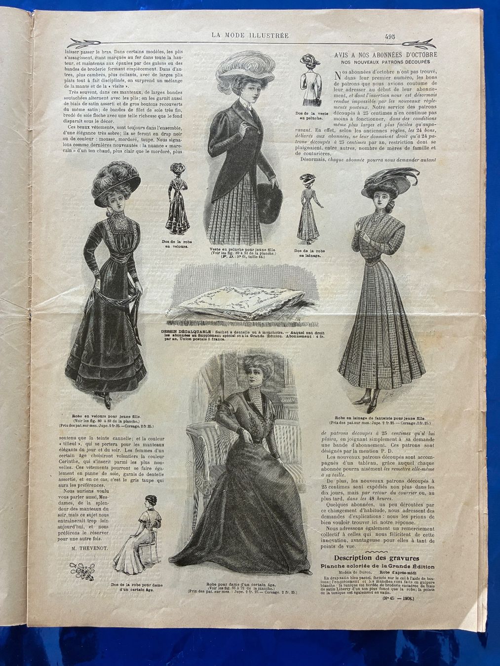 Revues & Magazines: La Mode Illustrée 1908 Jugendstil Mode Antike Kleidung – D'occasion à Aarwangen par nemkin61 1