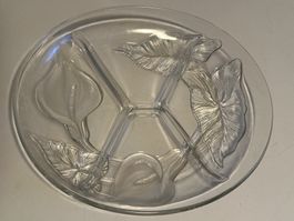 Glas - Schüssel mit 4 Unterteilungen