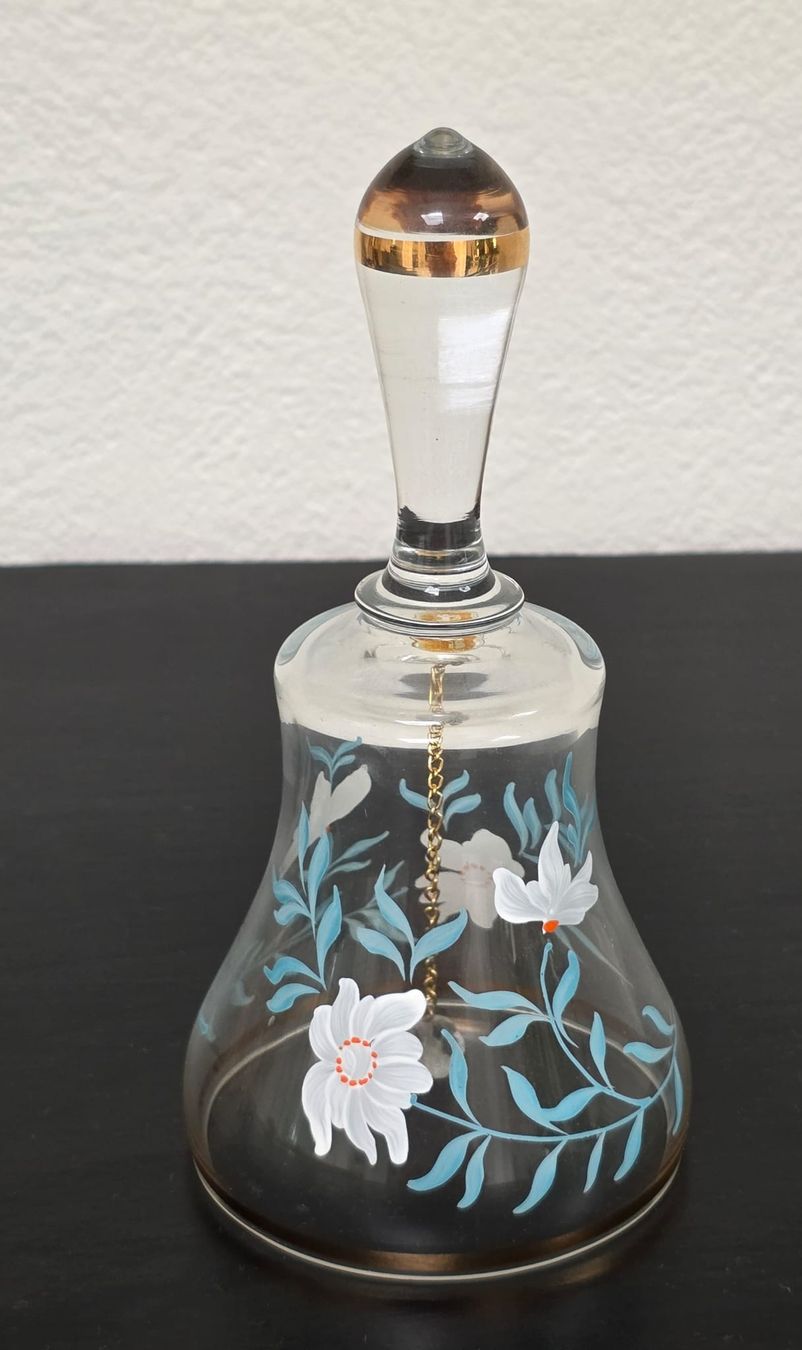 Tutte le decorazioni: Glasglocke mit Blumenmuster und Goldrand  – Usato da Rheinsulz venduto da Dred