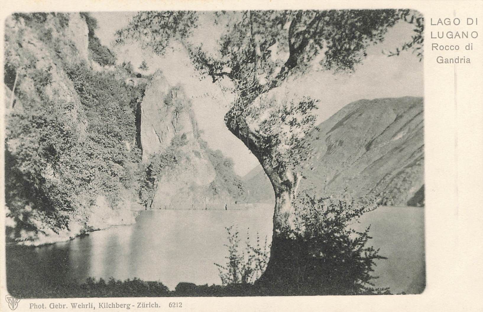 Cartoline postali: Lago Lugano rocco gandria – Usato da Biasca venduto da Blenio71