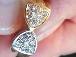 Bague OR 18 ct. or jaune et or blanc