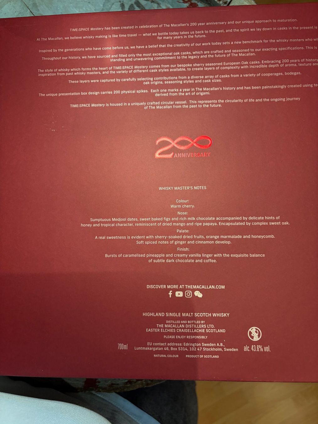 Macallan Spirituosen: Macallan Time Space Mastery 200 Anniversary – Neu und originalverpackt aus Aarwangen von concorde58 4