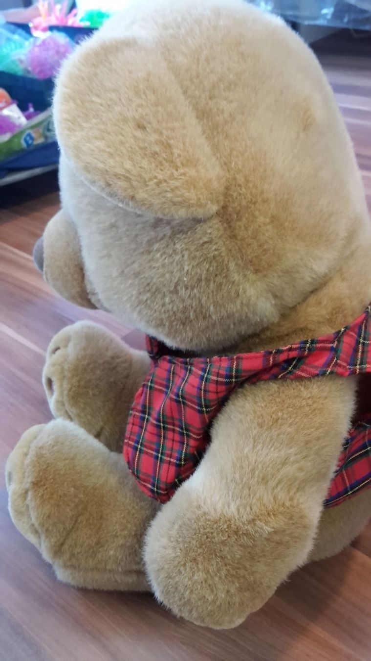 Spielzeuge: Teddy 48 cm mit Gilet und Fliege – Gebraucht aus Schwarzenburg von Flamingo07 2