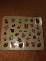 nägel stickeres,,,kuchen mit verschiedene farben