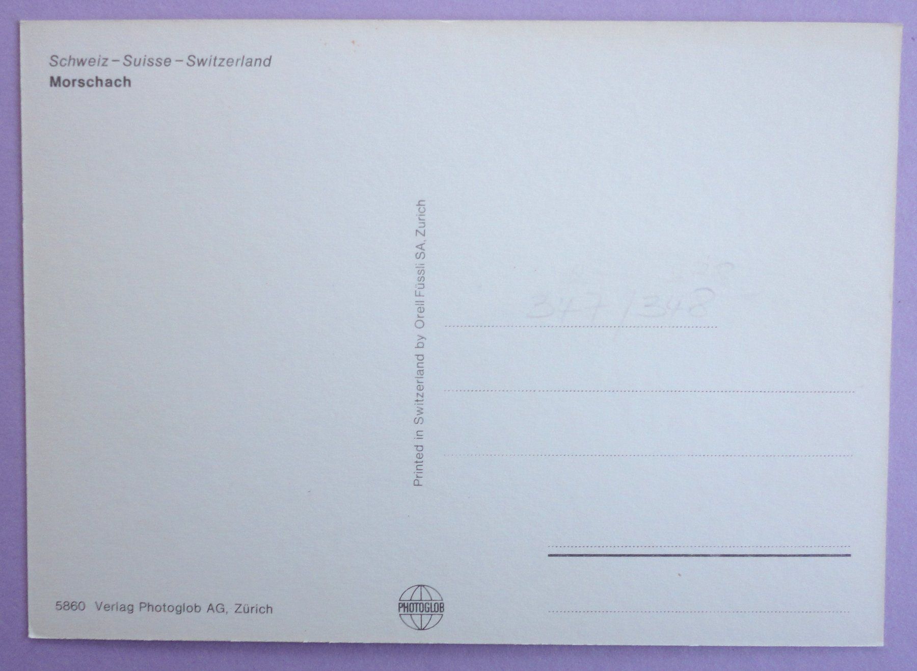 Cartoline postali: Morschach – Usato da Fétigny venduto da Billy2miny 1