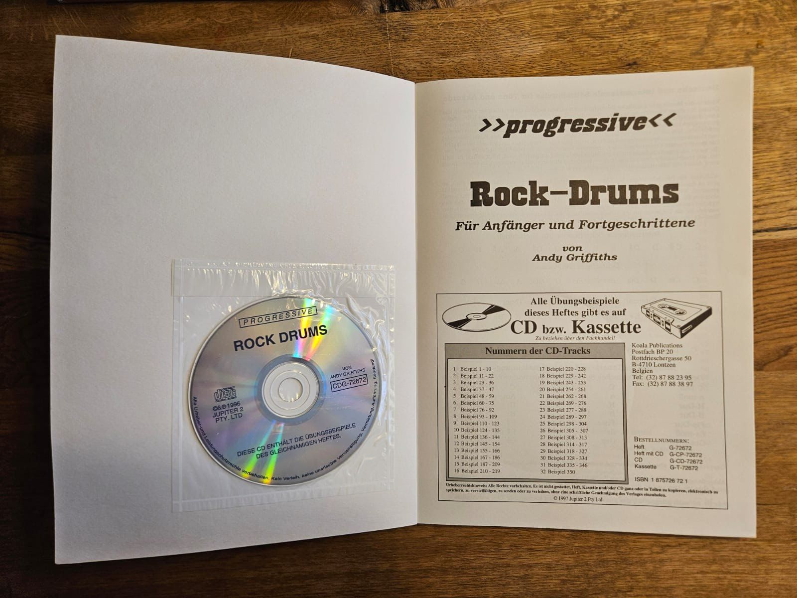 Livres: Rock Drums Lehrbuch - Andy Griffiths - Progressive Serie – Neuf avec emballage d'origine à Birr par DisDas 2