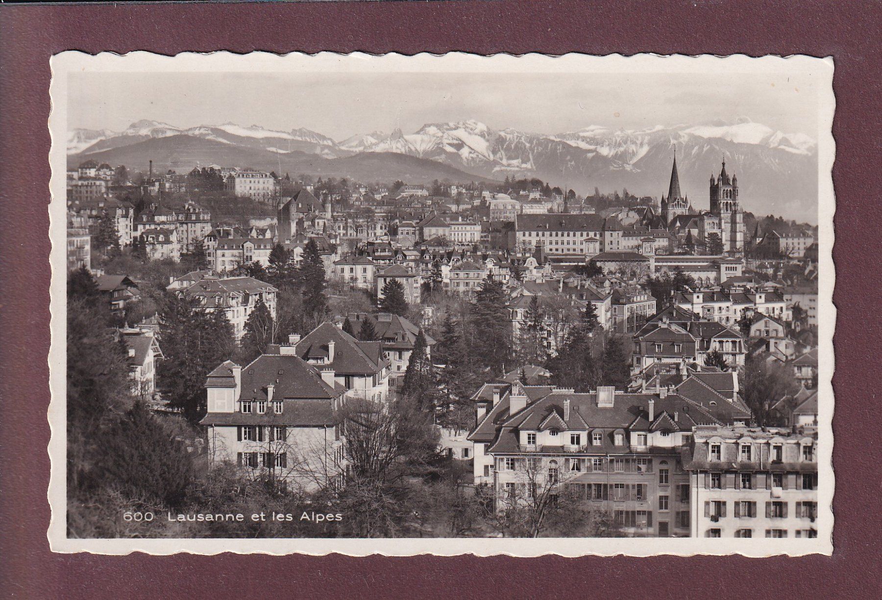 Ansichtskarten: LAUSANNE - Vue partielle – Gebraucht aus Pully von nicecards