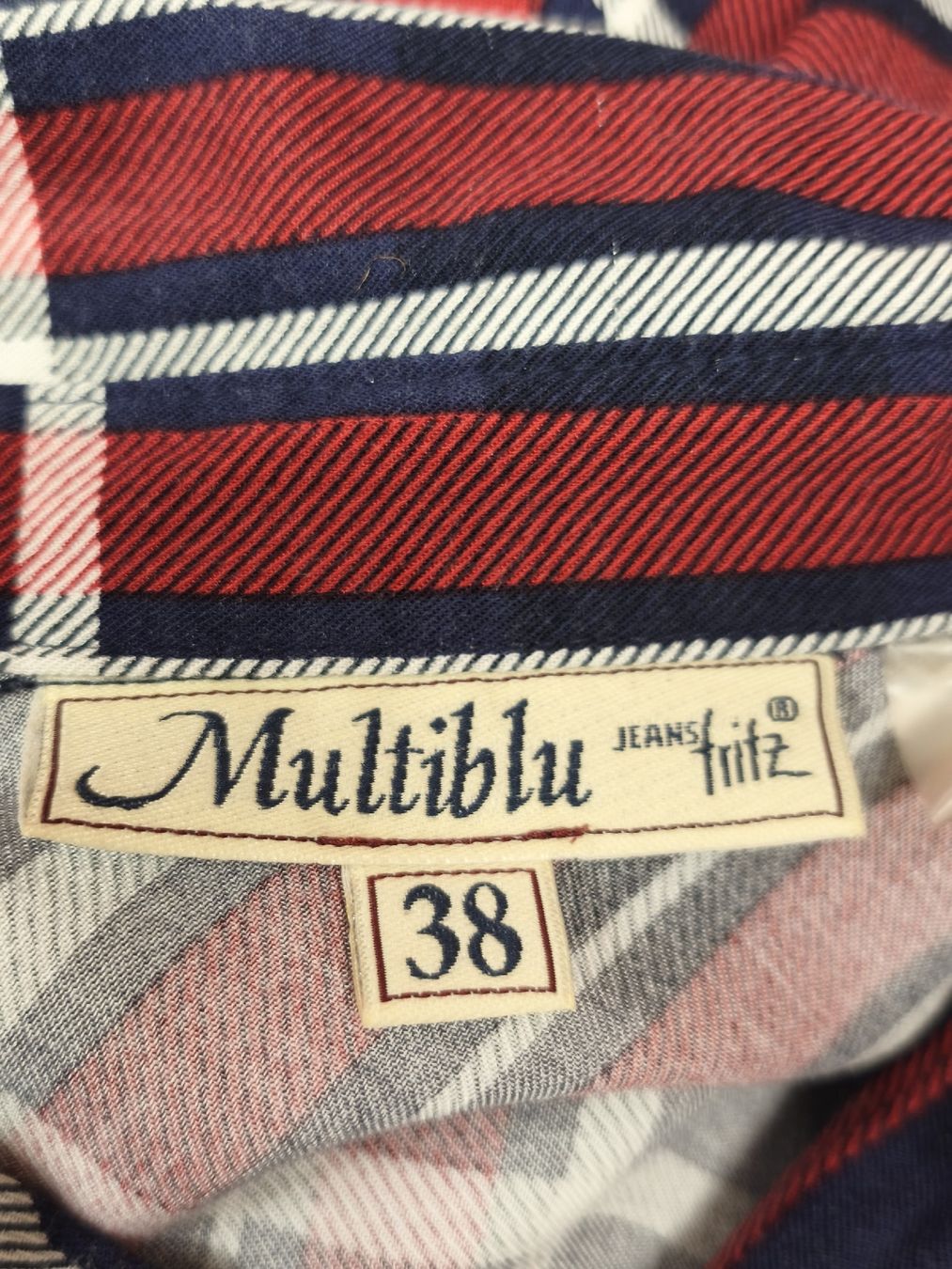 Camicette: Damen Bluse Multiblu kariert Viskose Grösse 38 – Nuovo (secondo la descrizione) da Emmetten venduto da SecondhandSiska 3