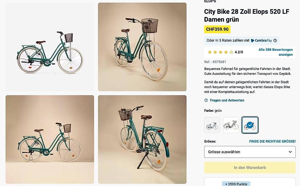 Decathlon Biciclette: Vélo de ville – Usato da Fribourg venduto da mar_6syg 4