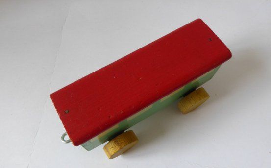 Modelleisenbahnen: Schöner Holz Eisenbahn Wagen, 18cm, antik – Gebraucht aus Turbenthal von Nautop 1