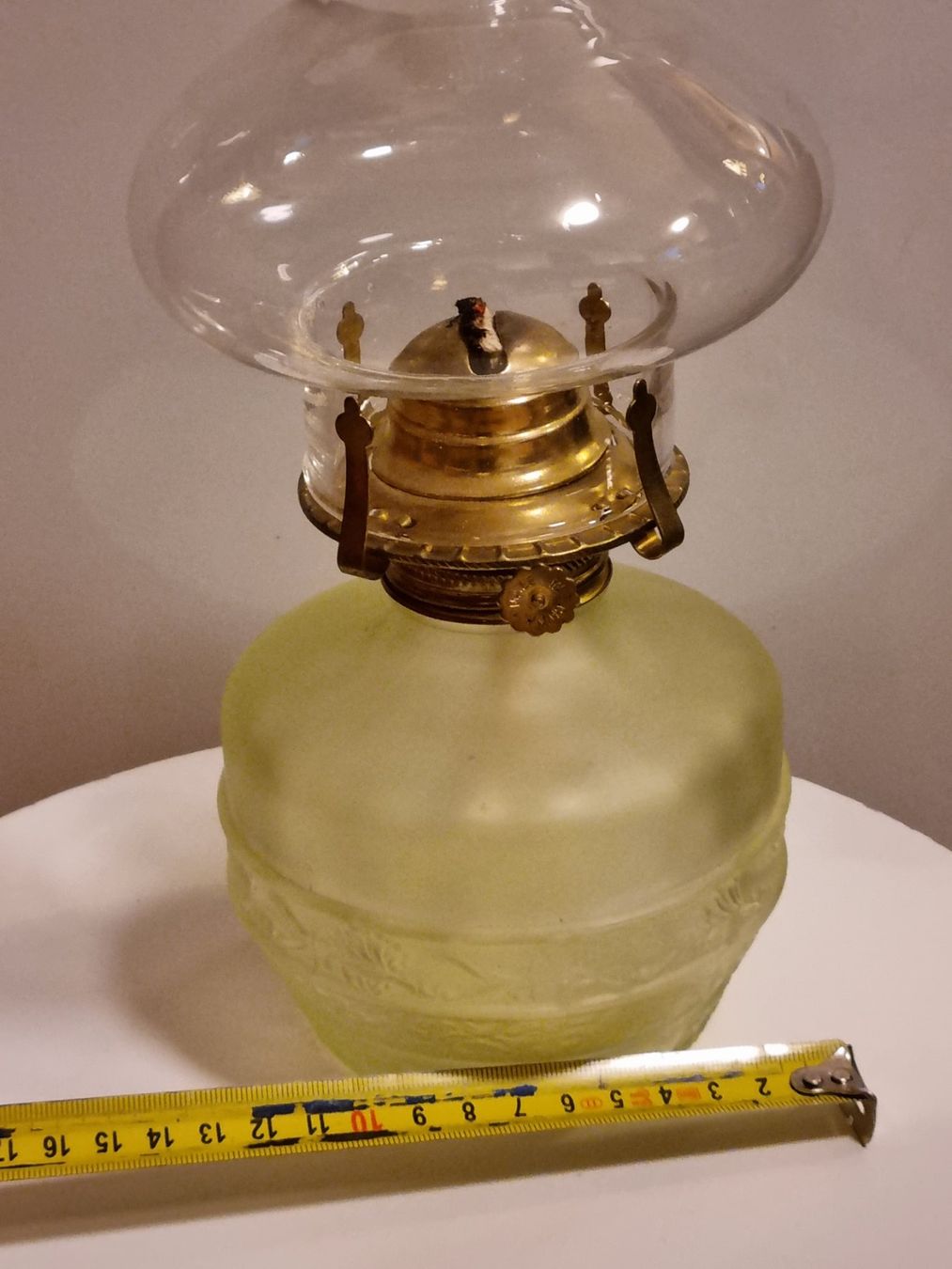 Lampen: Antike Petroleumlampe Glas Messing um 1900 – Gebraucht aus Scharnachtal von devin03 4