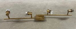 Vintage Wandleuchte/Deckenleuchte "Gold" mit 3 Strahlern