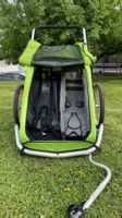 Croozer Kid 2 Fahrradanhänger, Top Zustand, Grün, Sommer