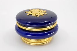 P0016 Antike Porzellan-Bonbonnière mit Bronzemontur ~1870