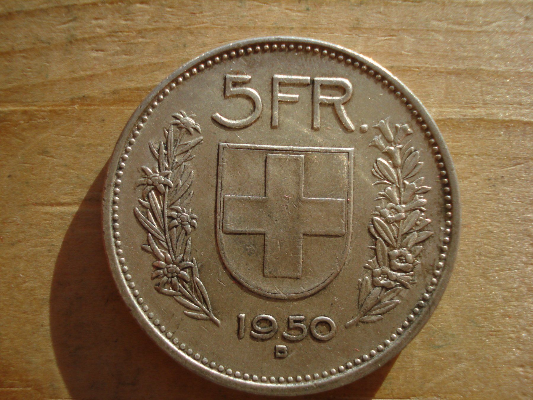 Tutti le monete: (S) 5 Franken 1950 – Usato da Erlach venduto da Net-Coins